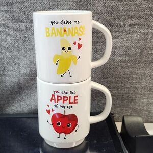 Red Pink Valentine's Mug Set